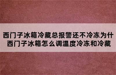 西门子冰箱冷藏总报警还不冷冻为什 西门子冰箱怎么调温度冷冻和冷藏